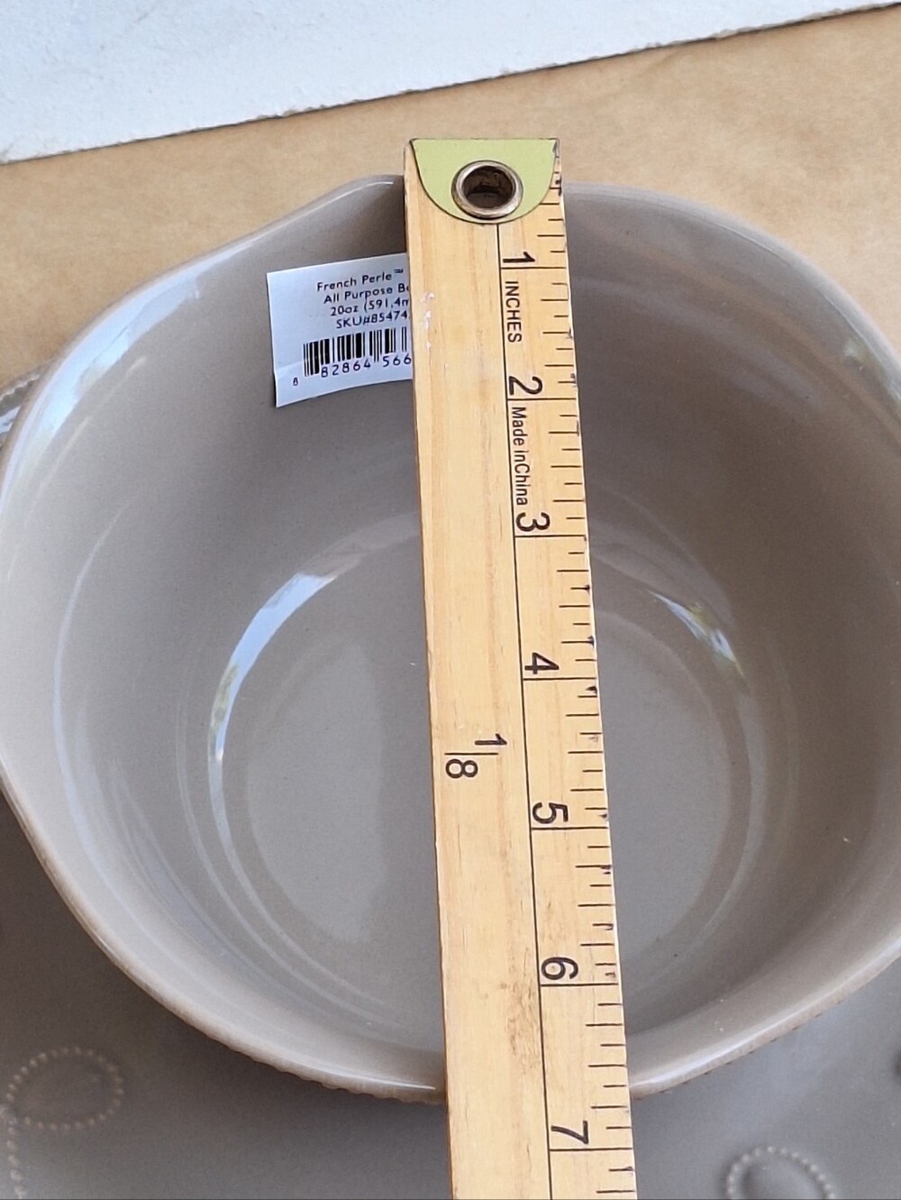 NWT Lenox French Perle Latte bowl 20-ounce & accent plate 9 inches - Picture 3 of 9
